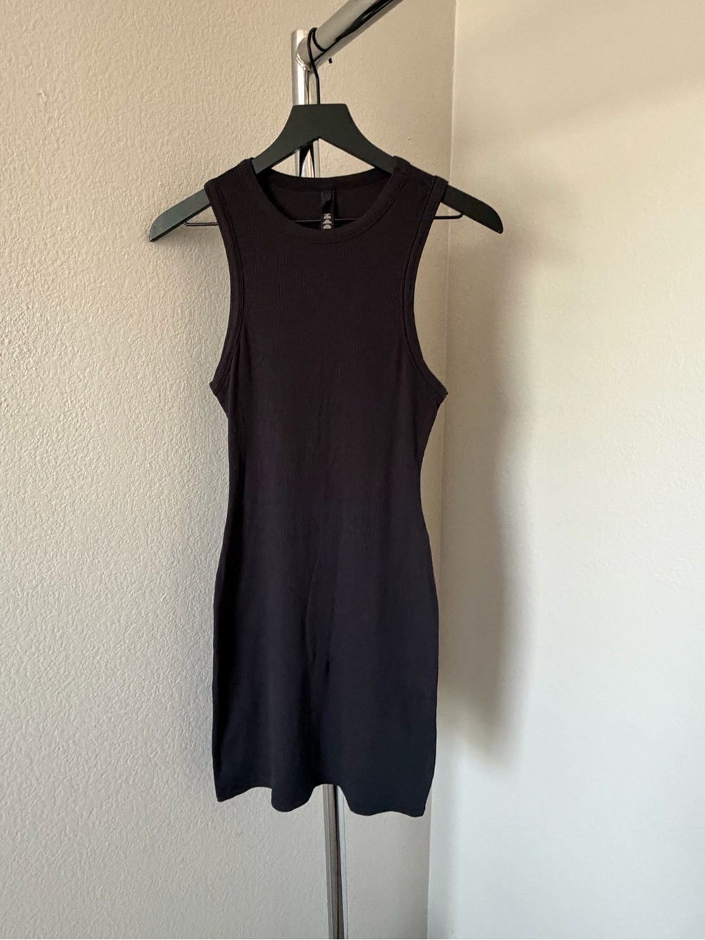 SKIMS Black Ribbed Tank Dress